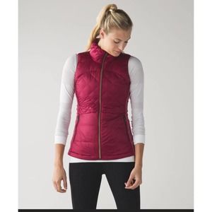 Lululemon Down For A Run Vest Berry Rumble size 6